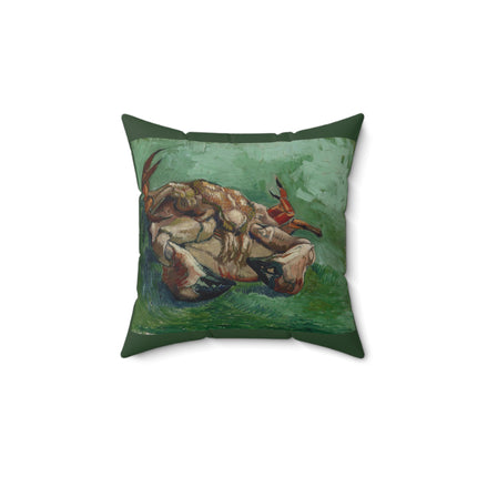 Crab on its Back by Vincent Van Gogh Spun Polyester Square Pillow