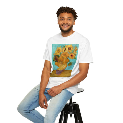 Vase with Twelve Sunflowers by Vincent van Gogh Unisex Garment-Dyed T-shirt