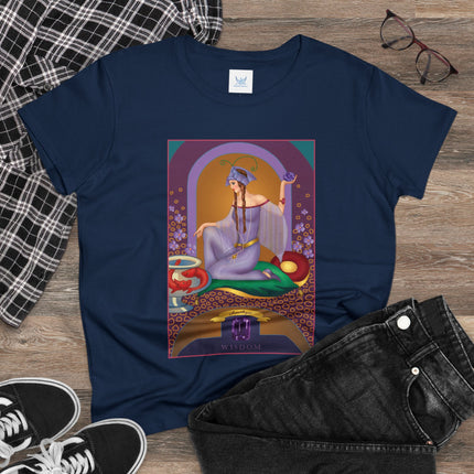 February & Amethyst (from the Gem Series) by Sofia Chiostri Women's Midweight Cotton Tee