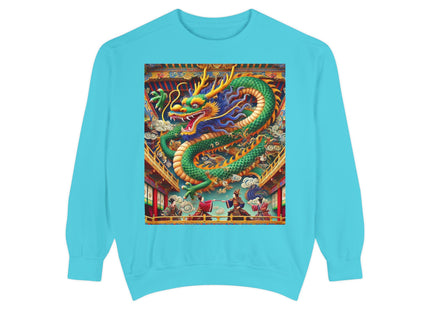 Tibetan Dragon Over Kabuki Duel Sweatshirt