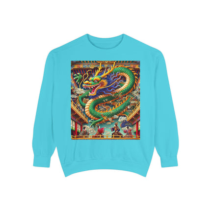 Tibetan Dragon Over Kabuki Duel Sweatshirt