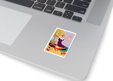 Art Deco Christmas Kiss-Cut Stickers (4 Sizes)