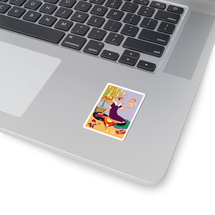 Art Deco Christmas Kiss-Cut Stickers (4 Sizes)