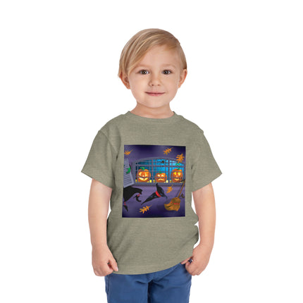 Whimsical Halloween Mischief Toddler Short Sleeve Tee