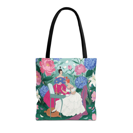 🌸🕯️ The Ladies Of The Enchanted Garden Vanity Tote Bag – Art Deco Floral Elegance