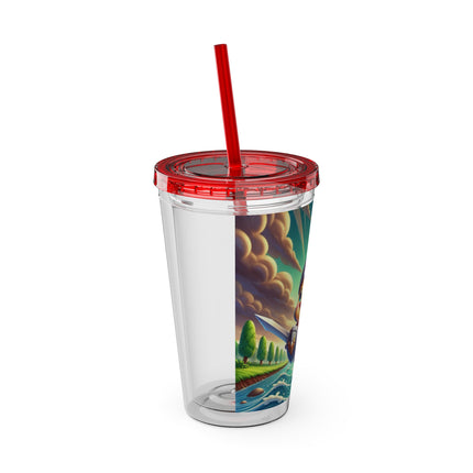 Valiant Duck Sunsplash Tumbler with Straw, 16oz
