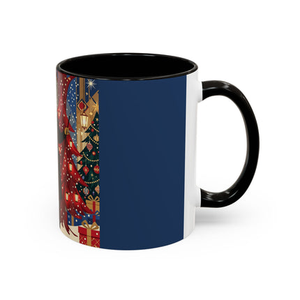 🎩🎄 Christmas Eve Promenade Colorful Mug – Art Deco Holiday Elegance