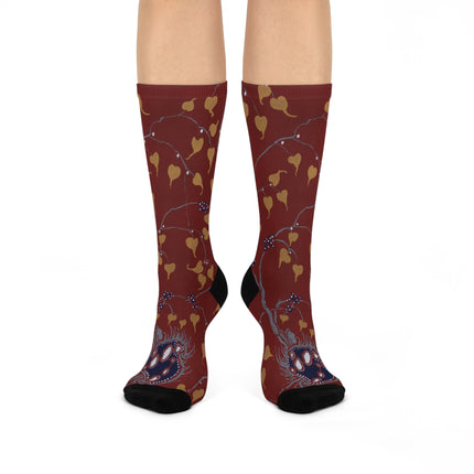 Art Nouveau Flower Pattern by Émile-Alain Séguy Cushioned Crew Socks
