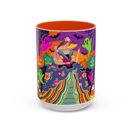 🌈👻 The Rainbow Ghost Masquerade Colorful Mug – Colorful Halloween Charm