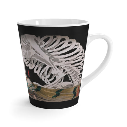 Mitsukuni Defying the Skeleton Spectre by Utagawa Kuniyoshi Latte Mug