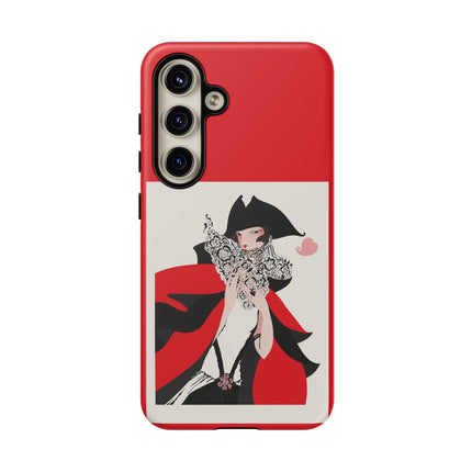 Crimson Masquerade Phone Case – Dramatic Grace & Bold Elegance