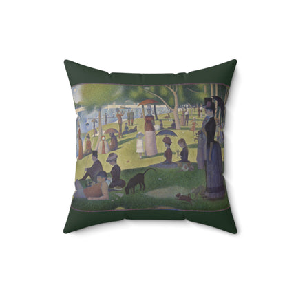 A Sunday on La Grande Jatte by Georges Seurat Spun Polyester Square Pillow