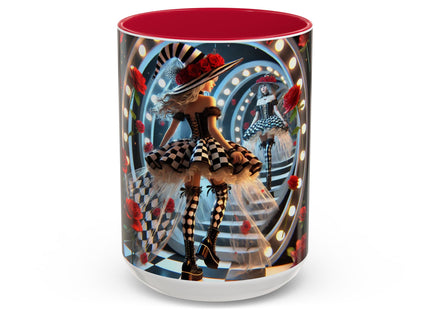 Halloween Witch Through the Mirror Colorful Mugs (11oz, 15oz)