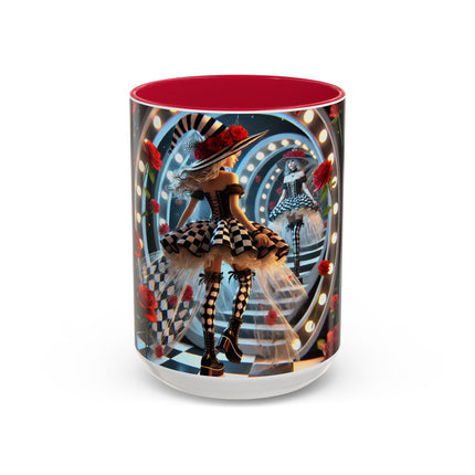 Halloween Witch Through the Mirror Colorful Mugs (11oz, 15oz)