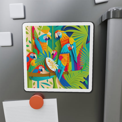 Colorful Macaws Die-Cut Magnets (5 Sizes)