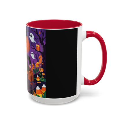 🎃🏮 The Pumpkin Gentleman's Moonlit Stroll Colorful Mug – Whimsical Halloween Charm