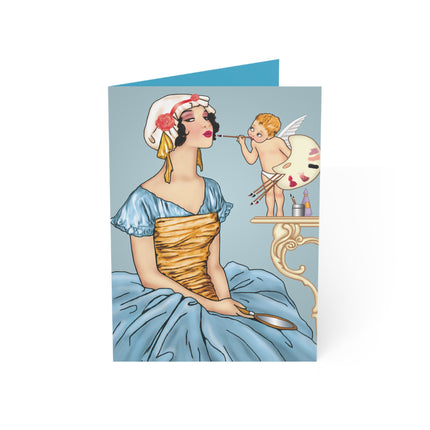 The Enchanting Painter: A Fairy's Artistic Touch Greeting Cards (1, 10, 30, and 50pcs)