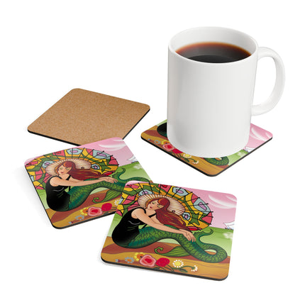 Siren Serenade Corkwood Coaster Set