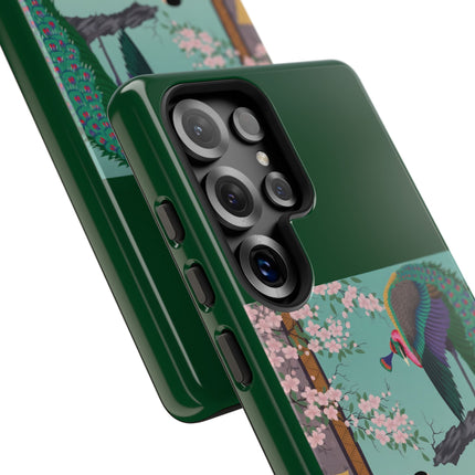 Peacock Garden Phone Case – Japanese Elegance & Timeless Beauty