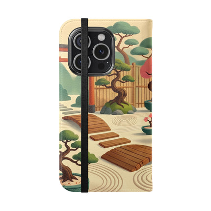 🏹🌸 Archer Kitten in the Zen Garden Flip Case – Focus, Whimsy & Zen Balance
