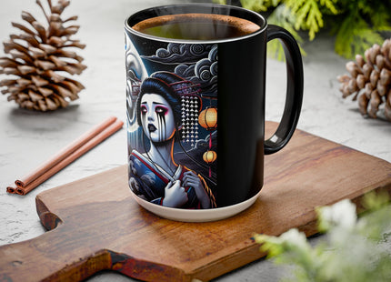 Geisha’s Black Ink Tears Colorful Mugs (11oz, 15oz)