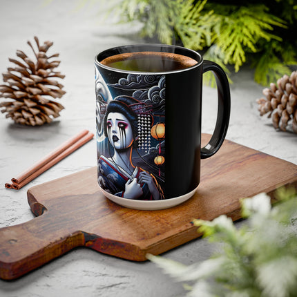 Geisha’s Black Ink Tears Colorful Mugs (11oz, 15oz)