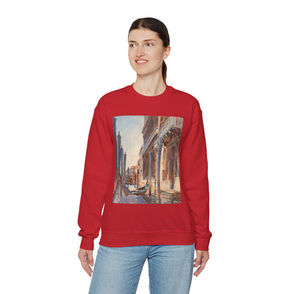 Gondola Moorings on the Grand Canal by John Singer Sargent Heavy Blend™ Crewneck Sweatshirt