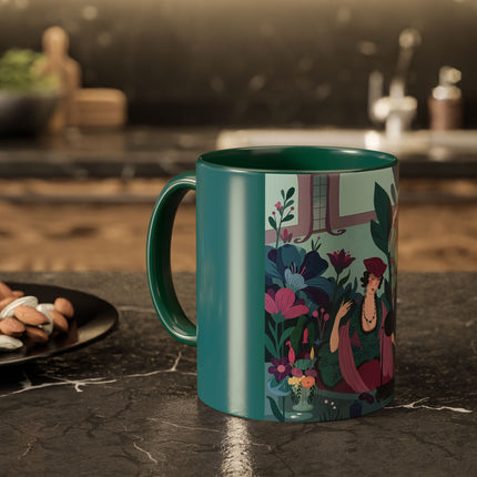 The Ladies Of The Secret Masquerade Colorful Mugs – Art Deco Floral Mystery