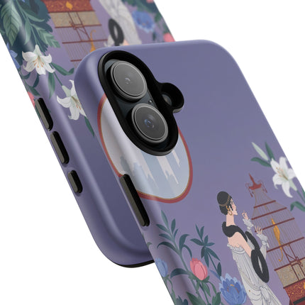 🌸🐦 The Lady Of The Garden Birdcage Phone Case – Art Deco Floral Elegance