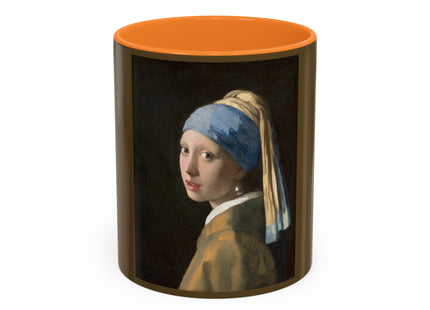 Girl with a Pearl Earring by Johannes Vermeer Colorful Mugs (11oz, 15oz)
