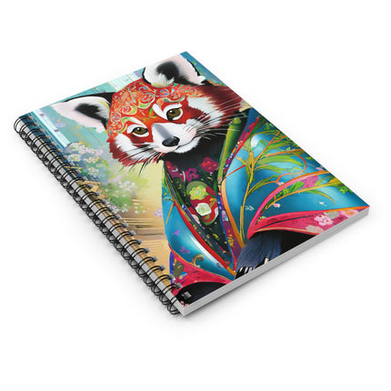Cybernetic Red Panda Spiral Notebook - Ruled Line