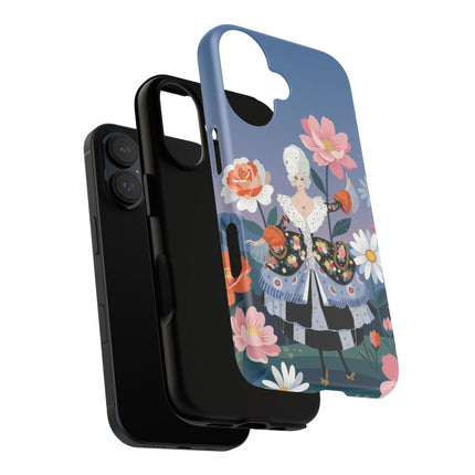 🌸🎀 The Grand Floral Promenade Phone Case – Art Deco Fashion Fantasy