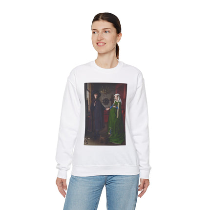Arnolfini Portrait by Jan Van Eyck Heavy Blend™ Crewneck Sweatshirt
