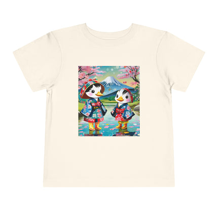 Rainy Day Ducks Toddler Short Sleeve Tee