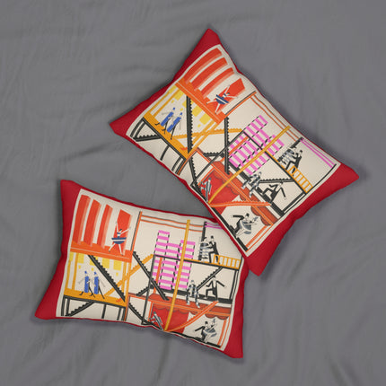 Maquettes de Théatre 4 by Alexandra Exter Spun Polyester Lumbar Pillow