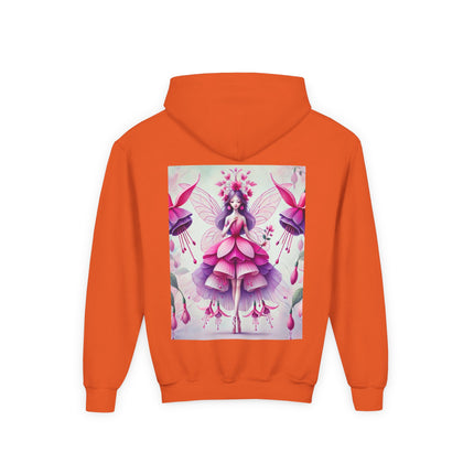 Fuchsia Fairy Youth Hooded Sweatshirt – Radiant Color & Enchanted Imagination
