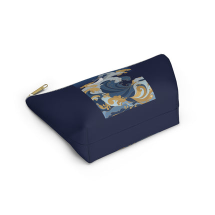 Wave Enchantress Cosmetic Bag – Oceanic Grace & Golden Tides