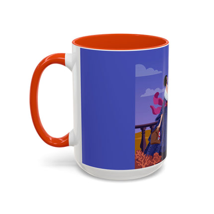 The Dawn Serenade Colorful Mug (11oz, 15oz) – Rooster Beauty, Morning Charm & Art Deco Elegance