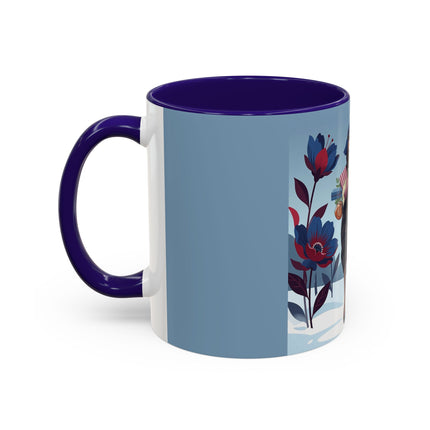 🎁🌺 The Christmas Gift Garden Stroll Colorful Mug – Art Deco Holiday Fantasy