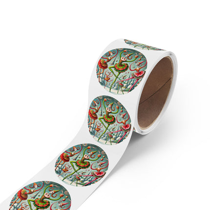 Christmas Ballet of the Absurd Round Sticker Label Rolls