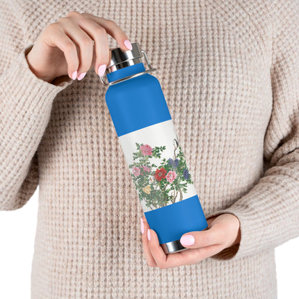 Peonies and Birds by Okamoto Shuki Copper Vacuum Insulated Bottle, 22oz