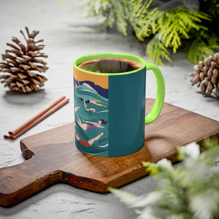 Summer Splash Colorful Mugs – Retro Beach Joy & Carefree Summer Vibes