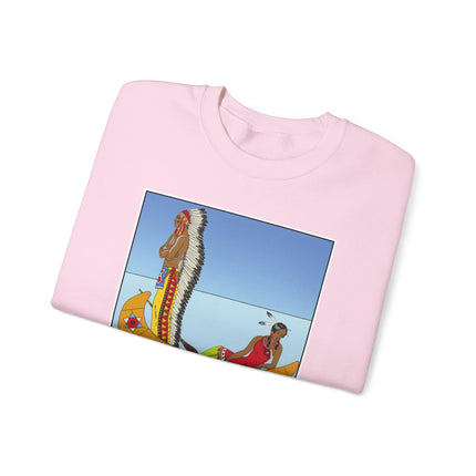 Le long du Missouri (Indian couple on the Missouri River) by George Barbier Heavy Blend™ Crewneck Sweatshirt