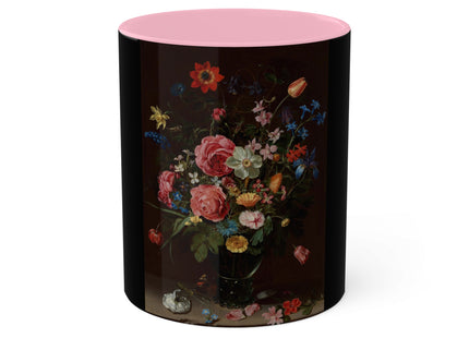 A Bouquet of Flowers by Clara Peeters Colorful Mugs, 11oz