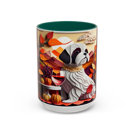 Shih Tzu at an Autumn Colorful Mugs (11oz, 15oz)