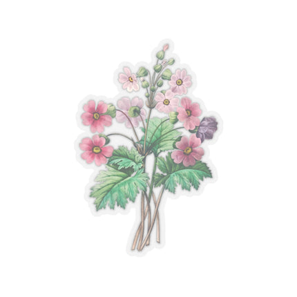 Chinese Primrose botanical illustration by Pierre-Joseph Redouté Kiss-Cut Stickers (4 Sizes)