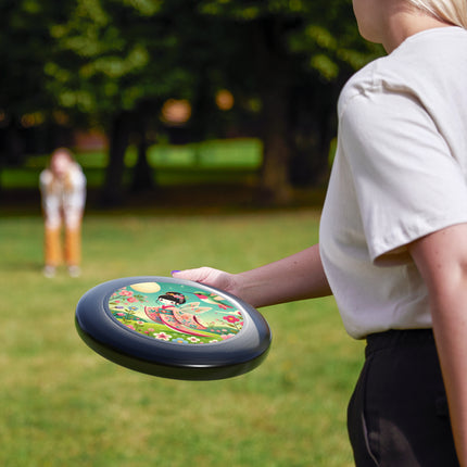 Geisha Fairy and the Hummingbird Blossom Wham-O Frisbee – Enchanted Wings & Graceful Harmony