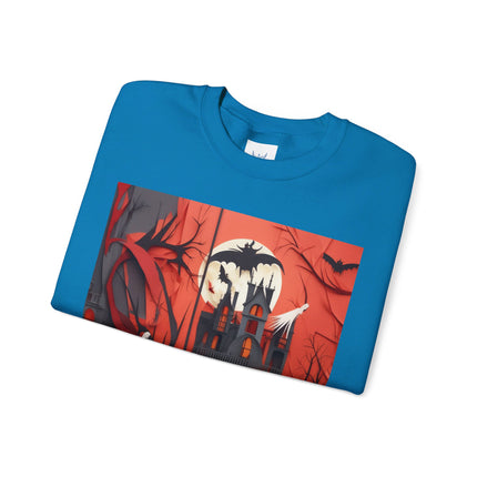 Halloween Night Scene Unisex Heavy Blend™ Crewneck Sweatshirt