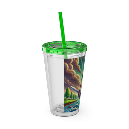 Valiant Duck Sunsplash Tumbler with Straw, 16oz