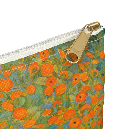 Cottage Garden Accessory Pouch – Gustav Klimt Floral Art Bag